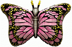 Фигура из фольги с гелием Бабочка-монарх, фуше 97*56 см.(Flexmetal)