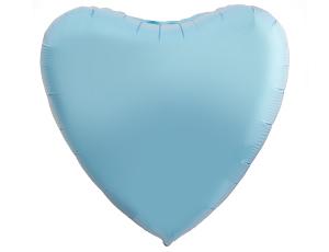 Сердце с гелием 46 см. Холодно Голубой