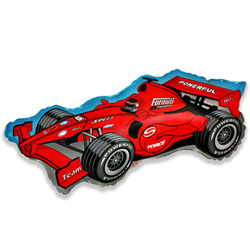 Фигура из фольги с гелием "Формула 1" красная 91см.