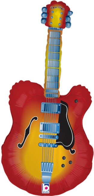 Фигура из фольги с гелием "Гитара" 109 см.