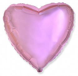 Сердце с гелием 46 см. Светло-розовое