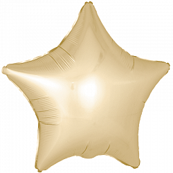 Звезда с гелием 46 см. Золотой сатин