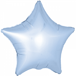 Звезда с гелием 46 см. Голубой сатин