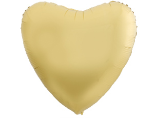 Сердце с гелием 46 см. Светло золотой