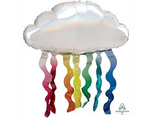 Фигура из фольги с гелием Облачко с дождиком переливы (Anagram) 79 см.