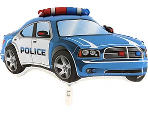 Фигура из фольги с гелием "Машина Полиция" 78 см.