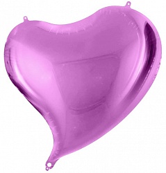 Сердце с гелием "Изгиб" фиолетовое 46 см.