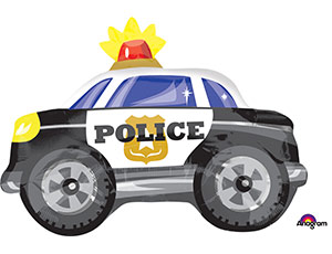 Фигура из фольги с гелием "Машина Полиция" 60 см.