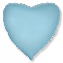 Большое сердце голубое 91 см.