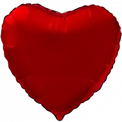 Сердце с гелием 46 см. Красное