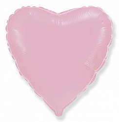 Сердце с гелием 46 см. Розовое