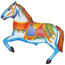 Фигура из фольги с гелием Лошадь цирковая 107 см.(Flexmetal)