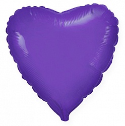 Большое сердце фиолетовое 81 см.