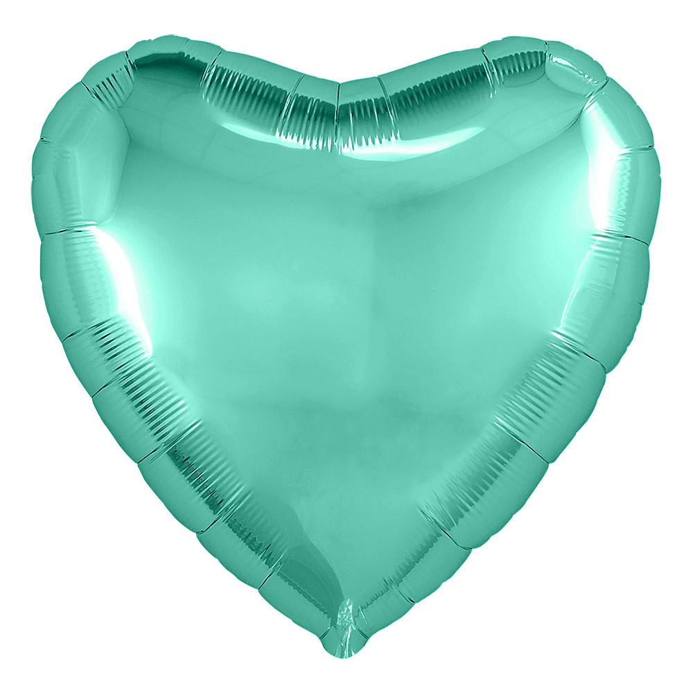 Сердце с гелием 76см. Бискайский зелёный
